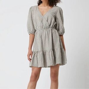 Mango Gingham Check Dress New